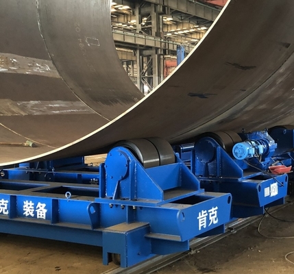 Limpando com jato de areia o rotador de solda 150 Ton Wind Tower Motorized Wheel